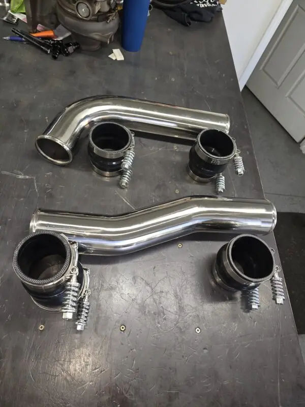 03-09 Stainless Intercooler Piping Kit With HD T-Bolt Clamps and 5mm Boots - Image 2