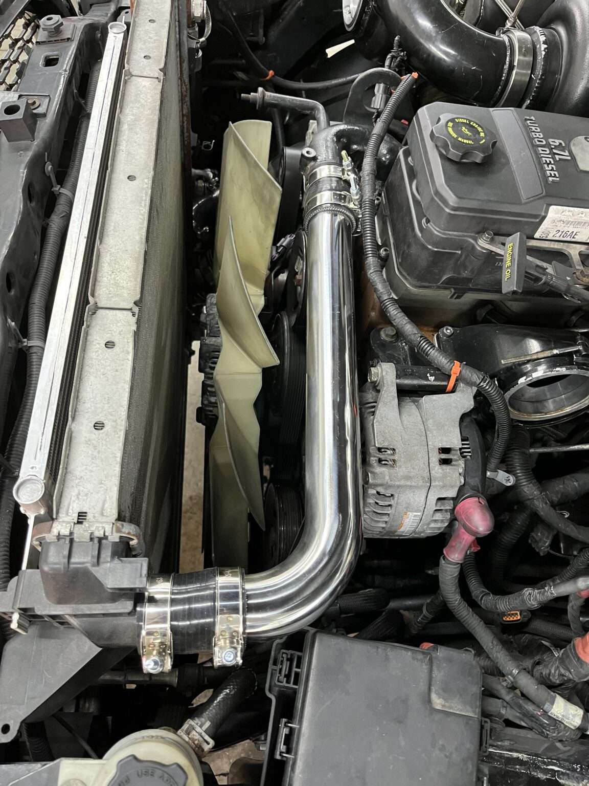 13-18 Cummins Upper & Lower Stainless Steel Radiator Hoses with HD ...