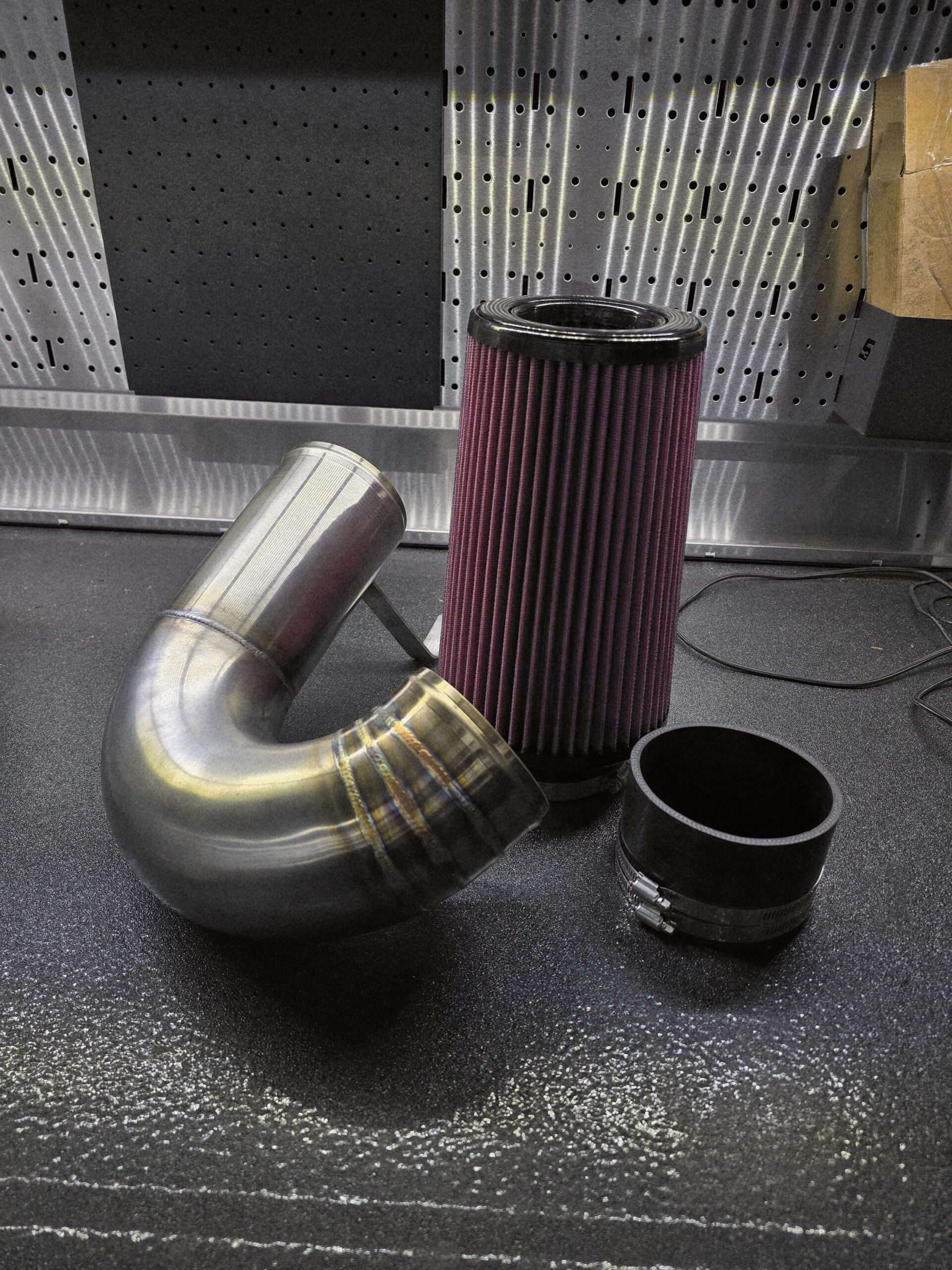 94-02 Cummins 4" Stainless Steel Cold Air Intake System - Image 5