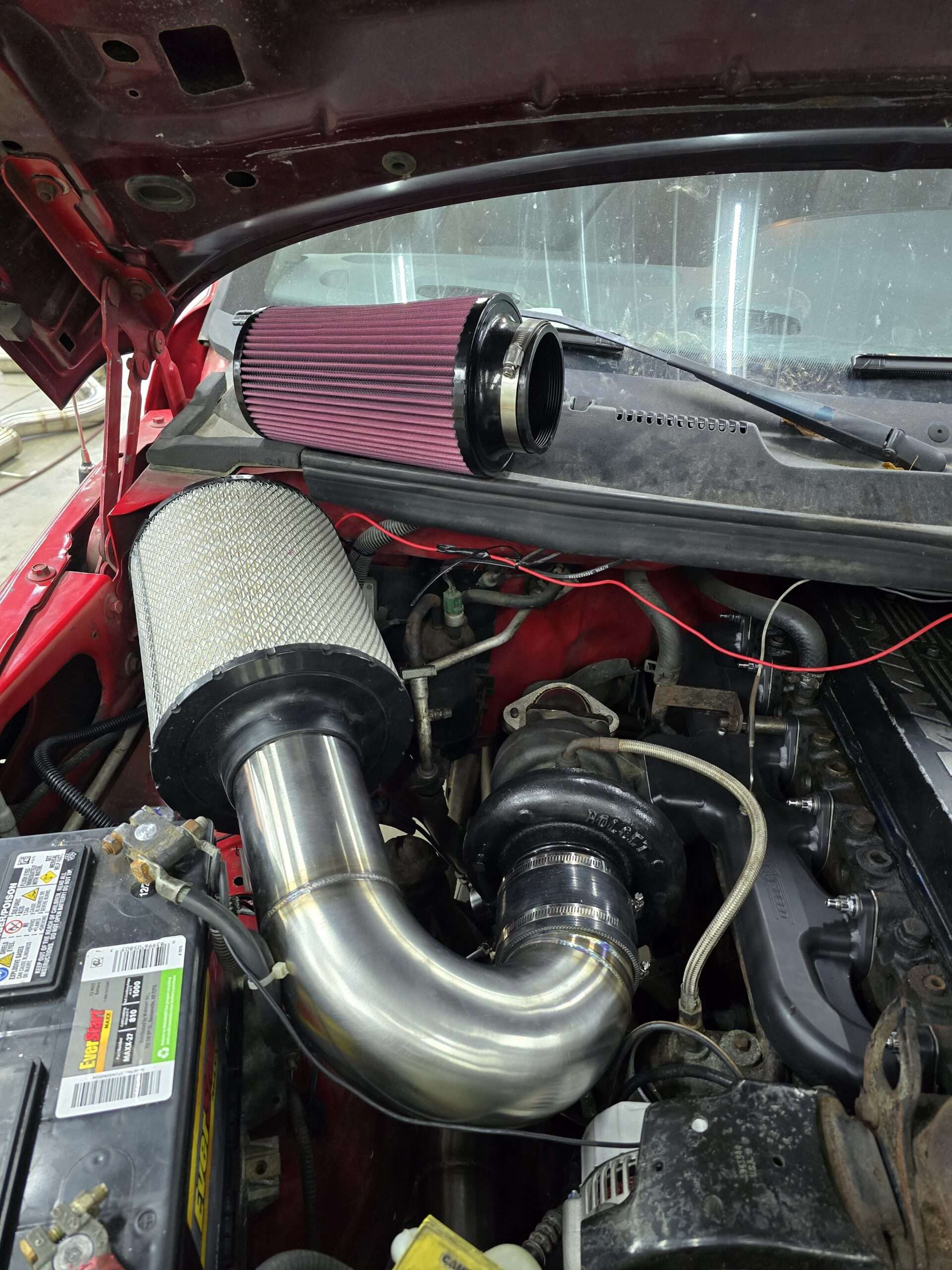 94-02 Cummins 4" Stainless Steel Cold Air Intake System - Image 6
